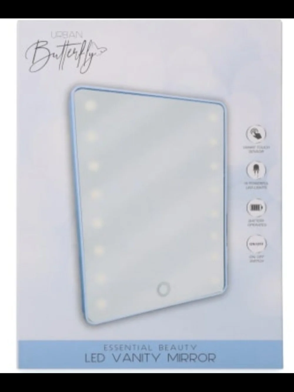 Urban Butterfly Lavender LED Vanity Mirror - Essential Beauty